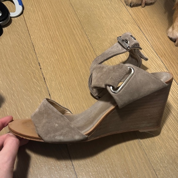rag & bone “Damien” Beige Wedge Sandals